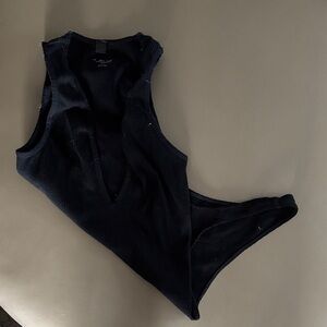 Urban Outfitters Black Ribbed bodysuit